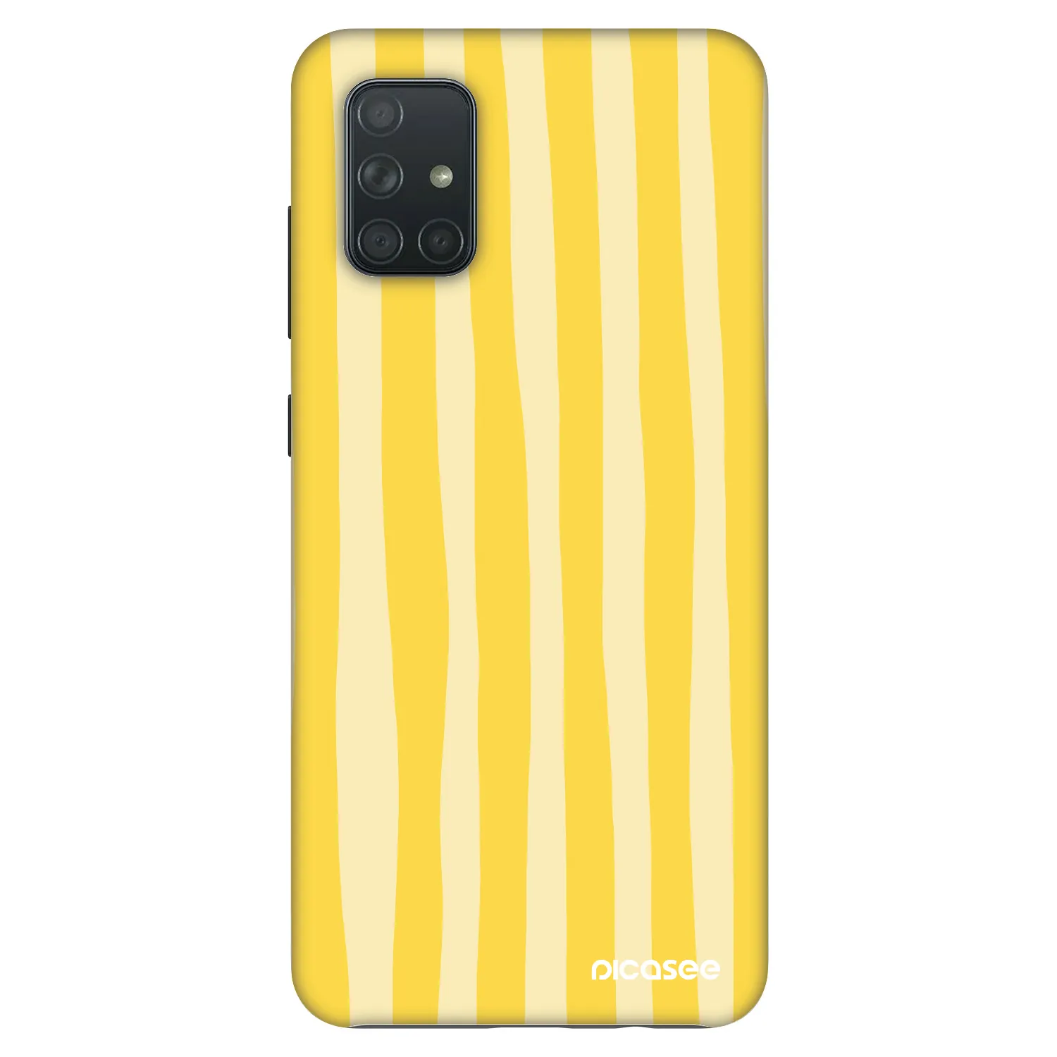 Picasee Fashion Case Samsung Galaxy A71 A715F - Lines lemon