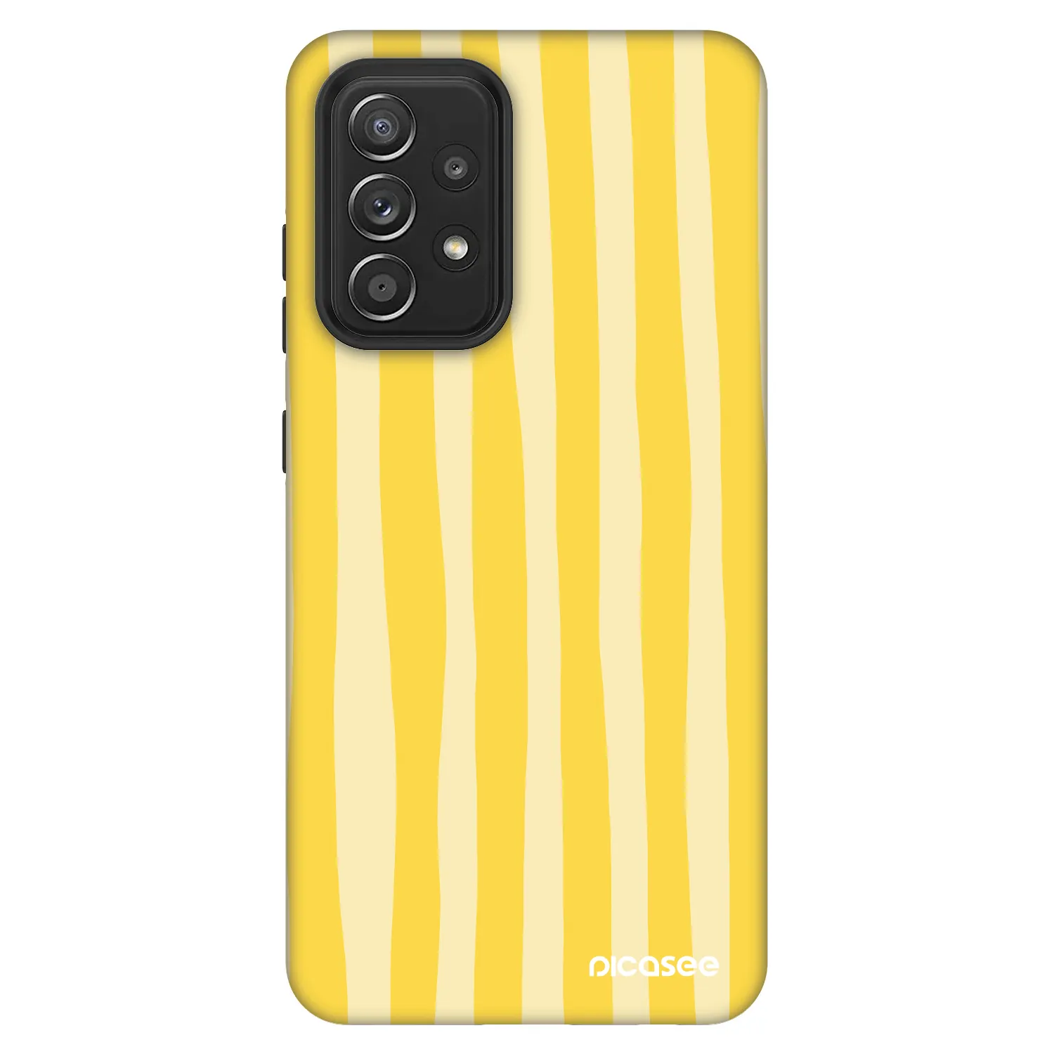 Picasee Fashion Case Samsung Galaxy A52 5G A525F - Lines lemon