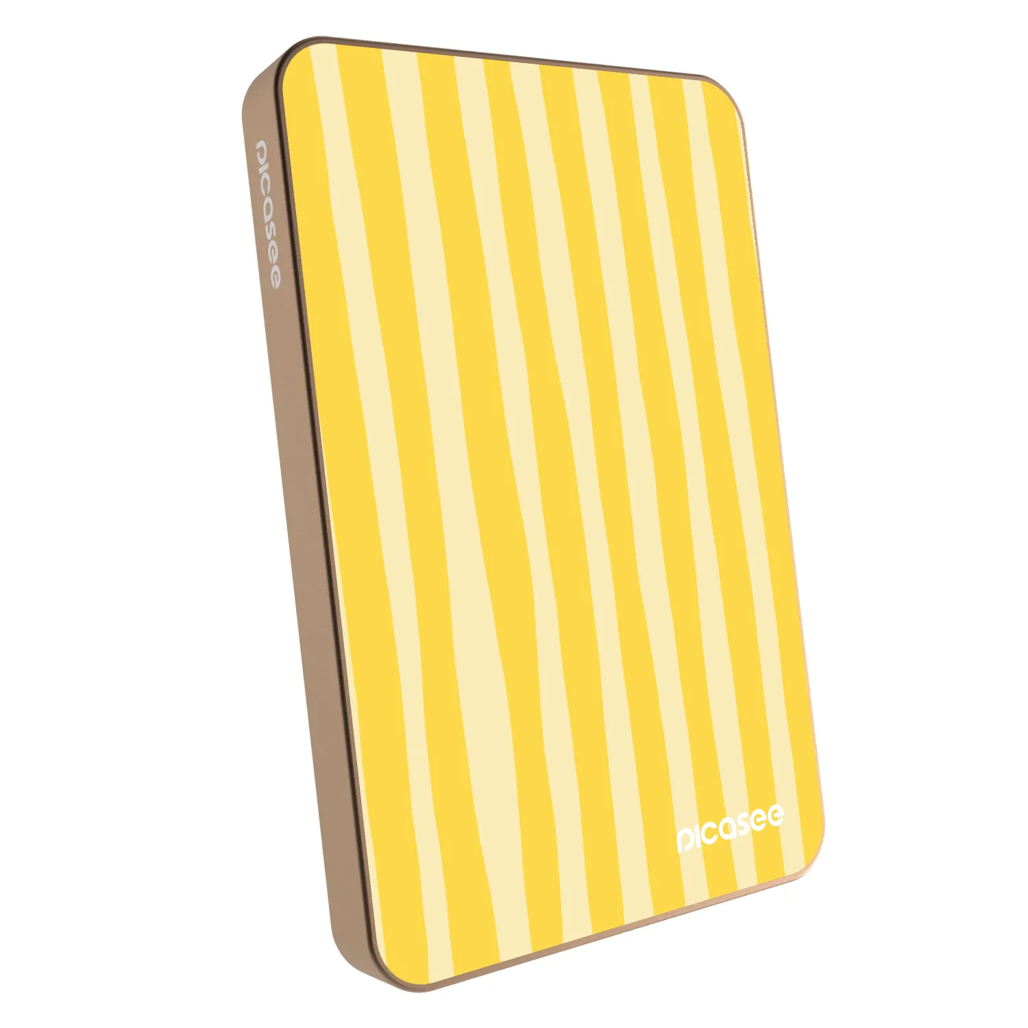 Picasee Powerbank MagSafe 5 000 mAh Aranysárga - Lines lemon