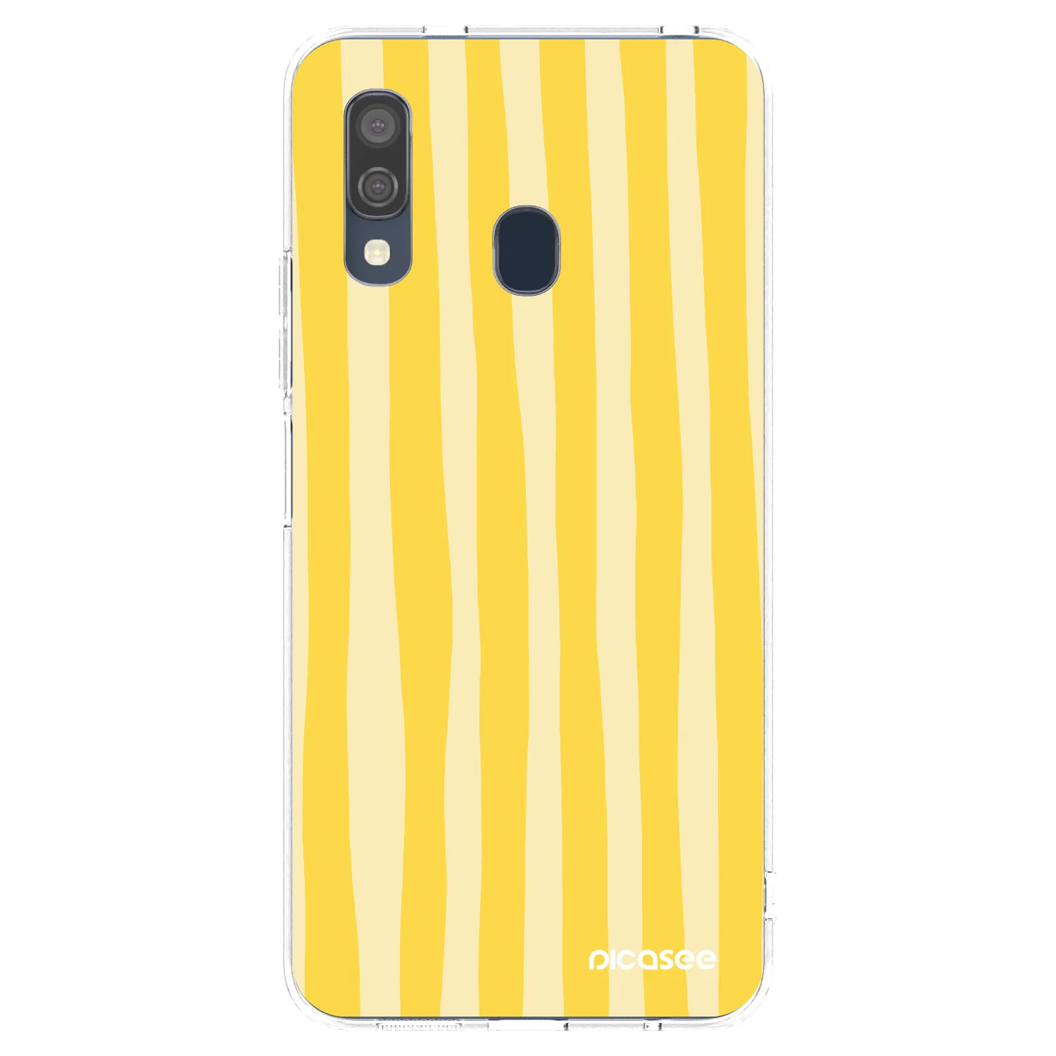 Picasee átlátszó szilikon tok az alábbi mobiltelefonokra Samsung Galaxy A40 A405F - Lines lemon