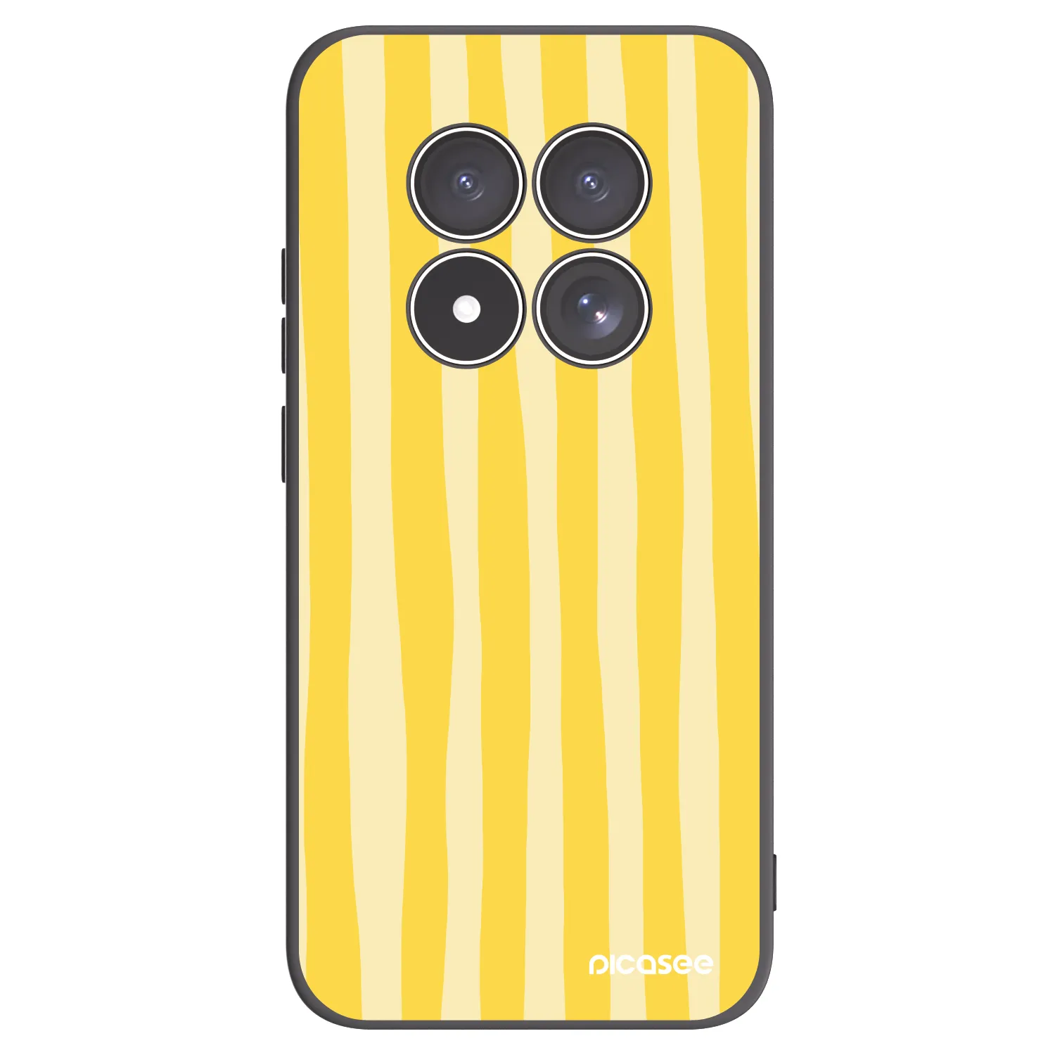 Picasee fekete szilikon tok az alábbi mobiltelefonokra Xiaomi Redmi Note 15 Pro 4G - Lines lemon