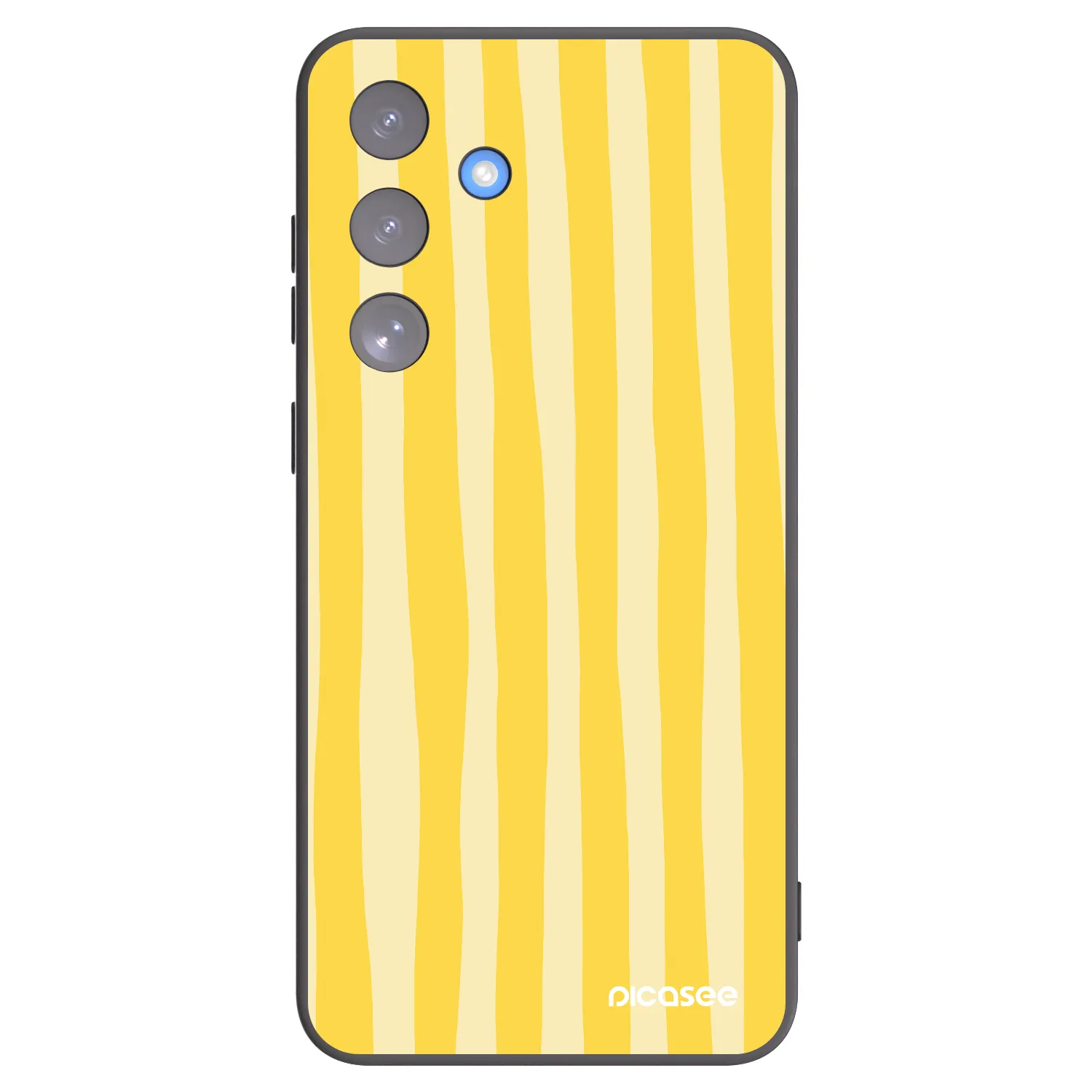 Picasee fekete szilikon tok az alábbi mobiltelefonokra Samsung Galaxy S25 FE 5G - Lines lemon