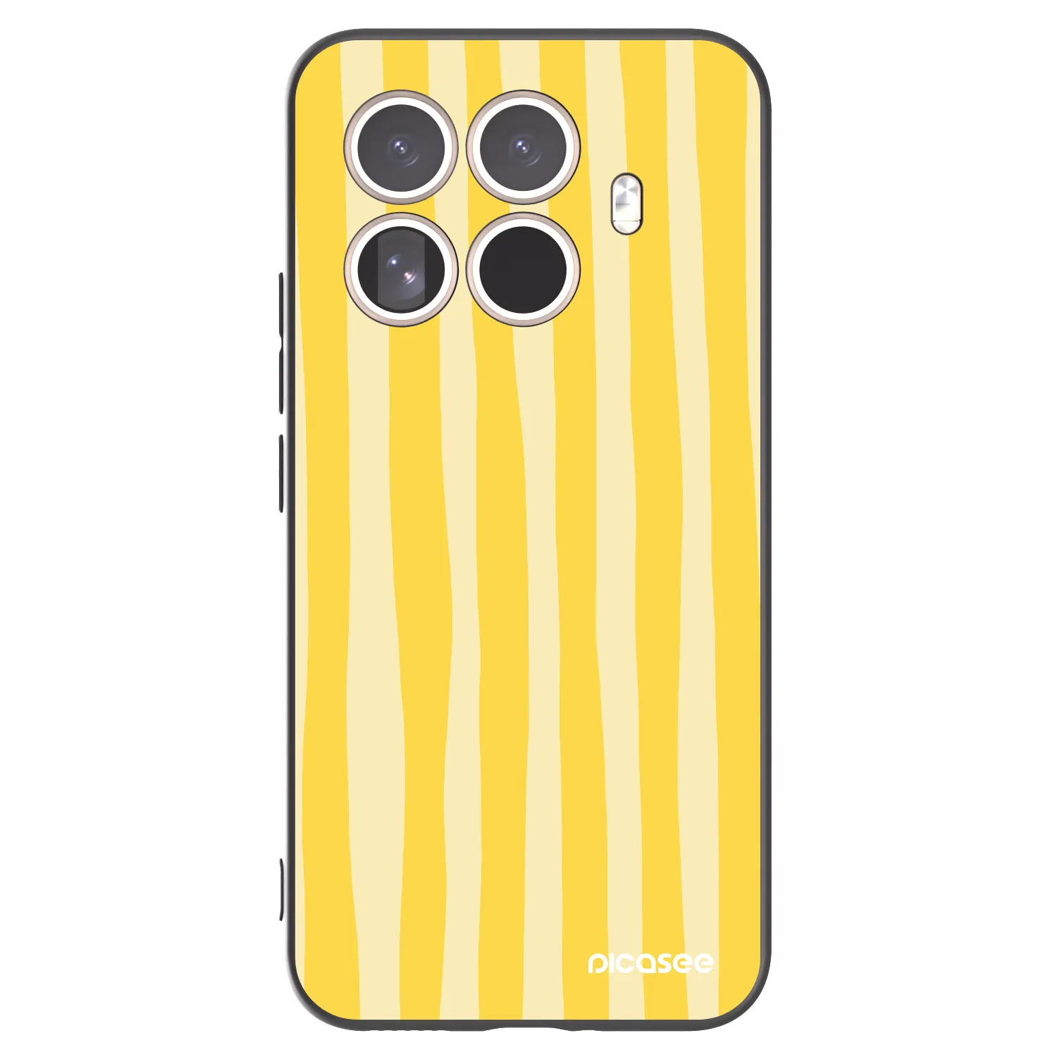 Picasee fekete szilikon tok az alábbi mobiltelefonokra Xiaomi 15T Pro - Lines lemon