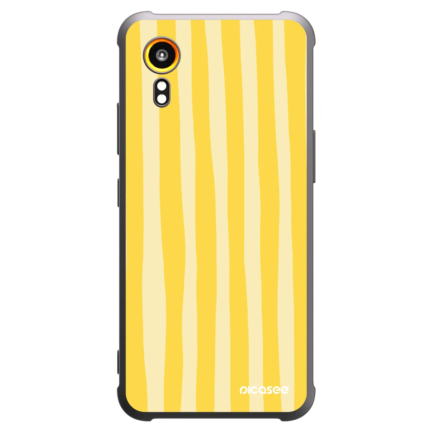 Picasee fekete szilikon tok az alábbi mobiltelefonokra Samsung Galaxy Xcover 7 - Lines lemon