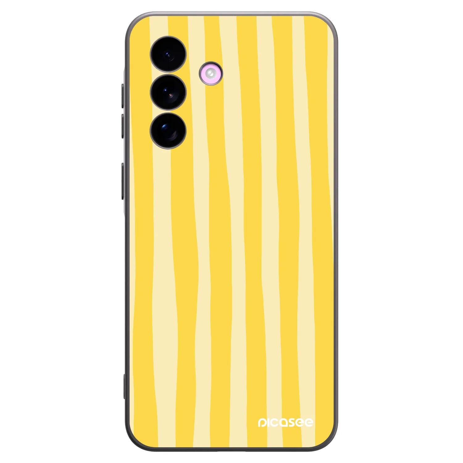 Picasee fekete szilikon tok az alábbi mobiltelefonokra Samsung Galaxy A57 5G - Lines lemon