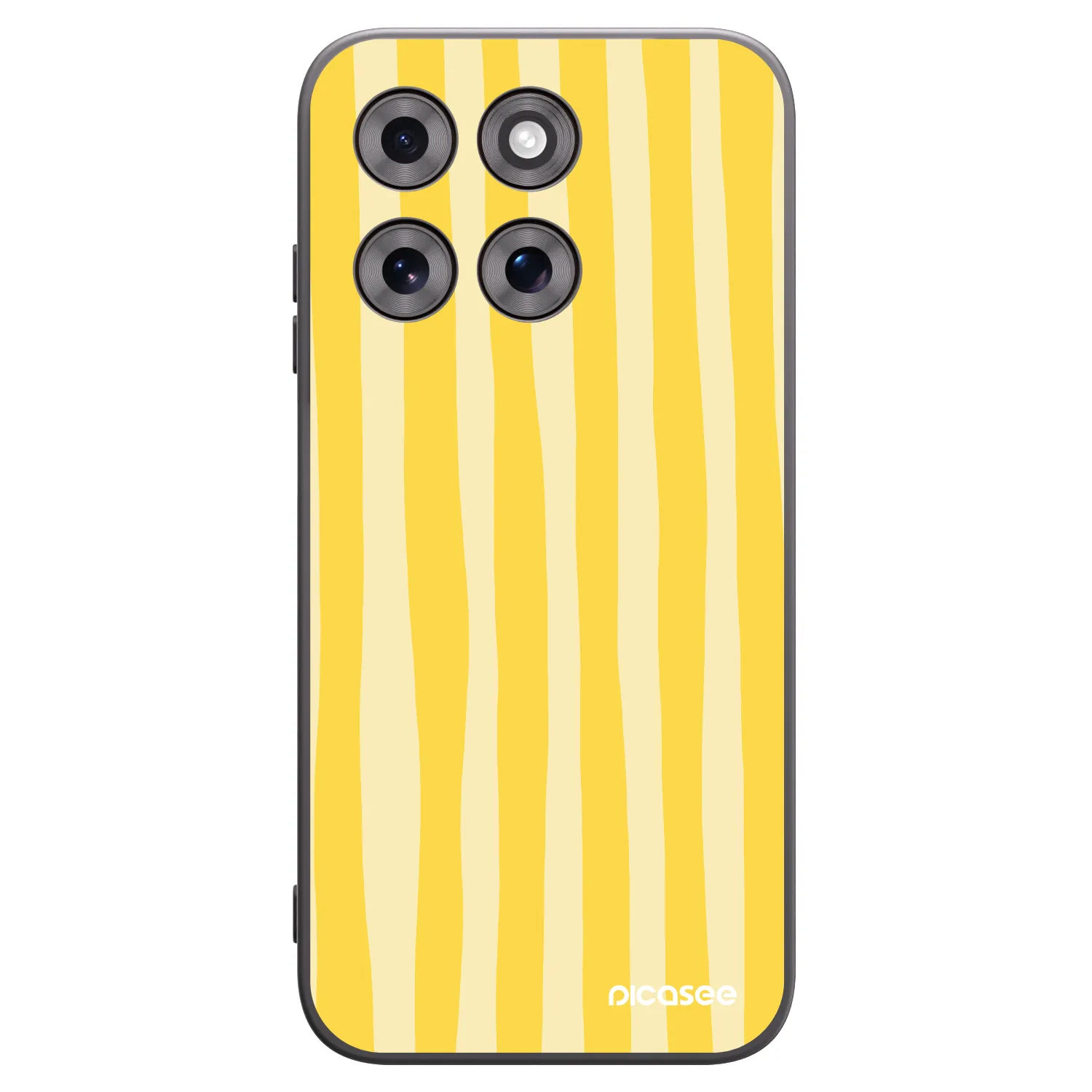 Picasee fekete szilikon tok az alábbi mobiltelefonokra Motorola Moto G77 - Lines lemon