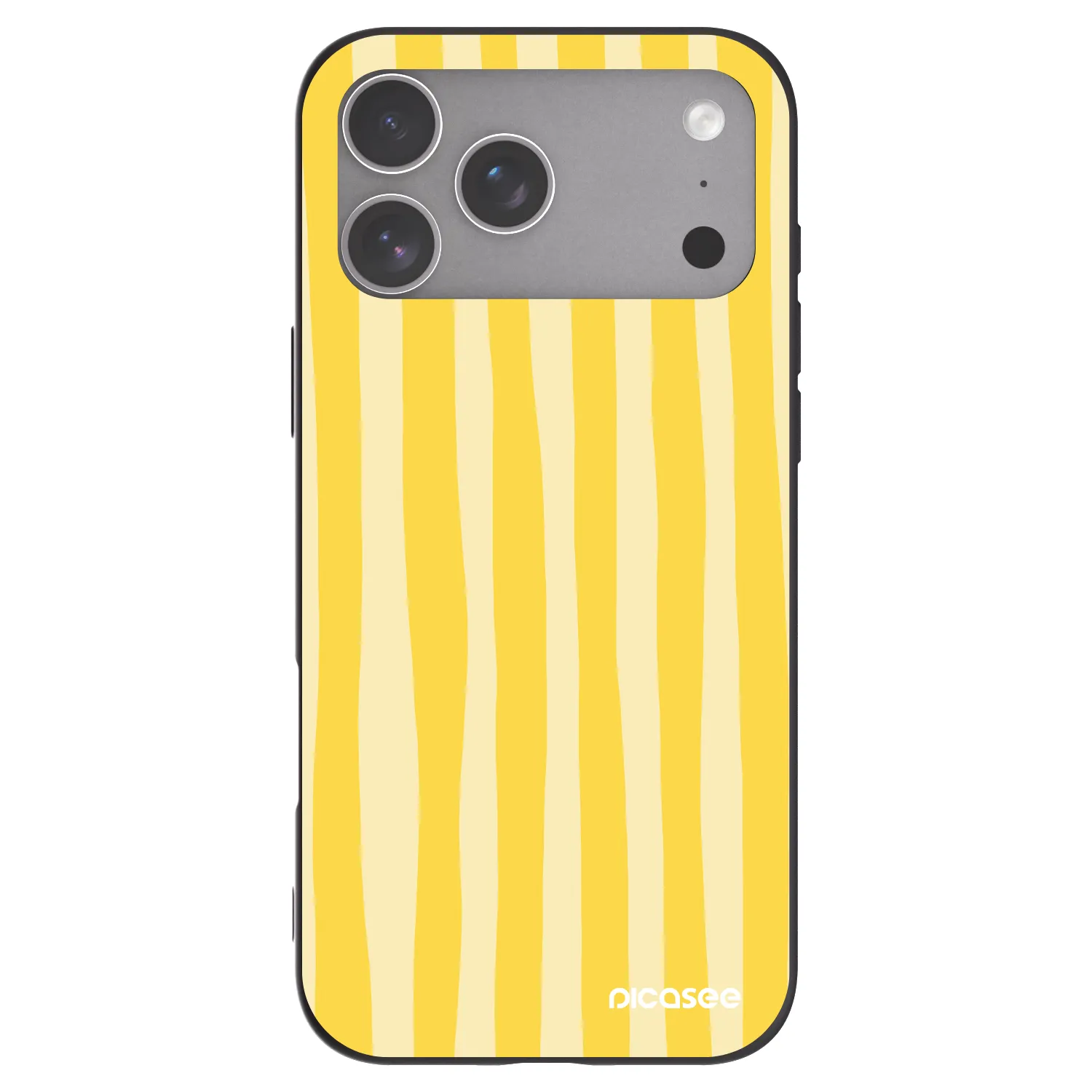Picasee fekete szilikon tok az alábbi mobiltelefonokra Apple iPhone 18 Pro Max - Lines lemon