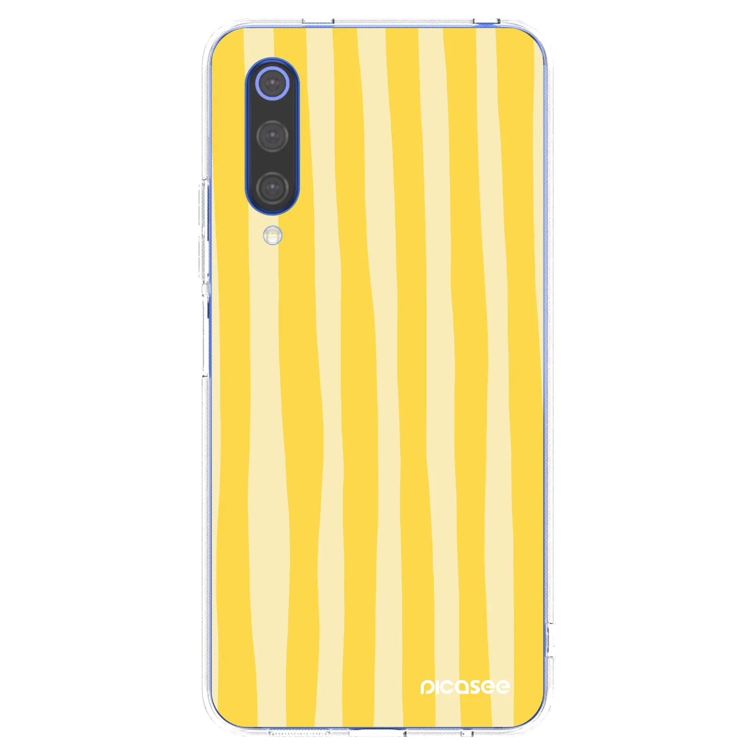 Picasee átlátszó szilikon tok az alábbi mobiltelefonokra Xiaomi Mi 9 SE - Lines lemon