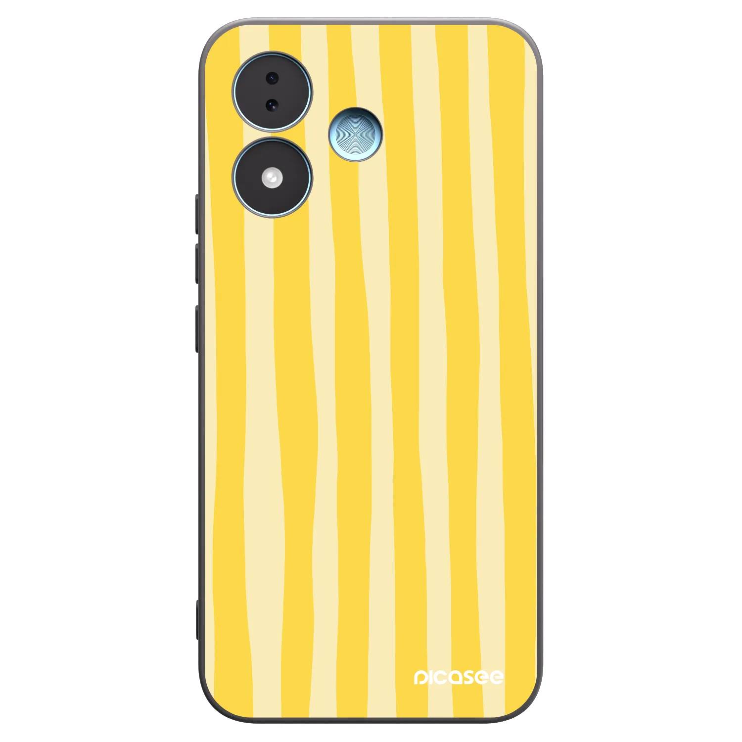 Picasee fekete szilikon tok az alábbi mobiltelefonokra Xiaomi Redmi Note 17 5G - Lines lemon