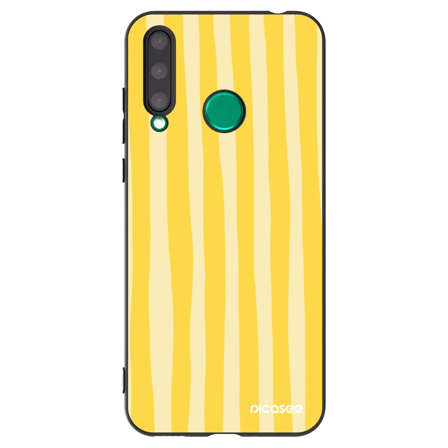 Picasee fekete szilikon tok az alábbi mobiltelefonokra Honor 20 Lite - Lines lemon