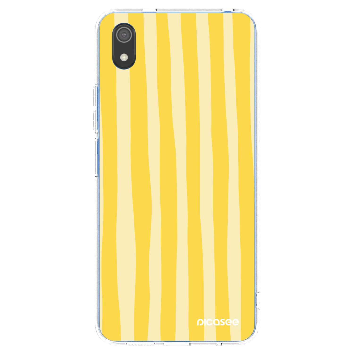 Picasee átlátszó szilikon tok az alábbi mobiltelefonokra Xiaomi Redmi 7A - Lines lemon