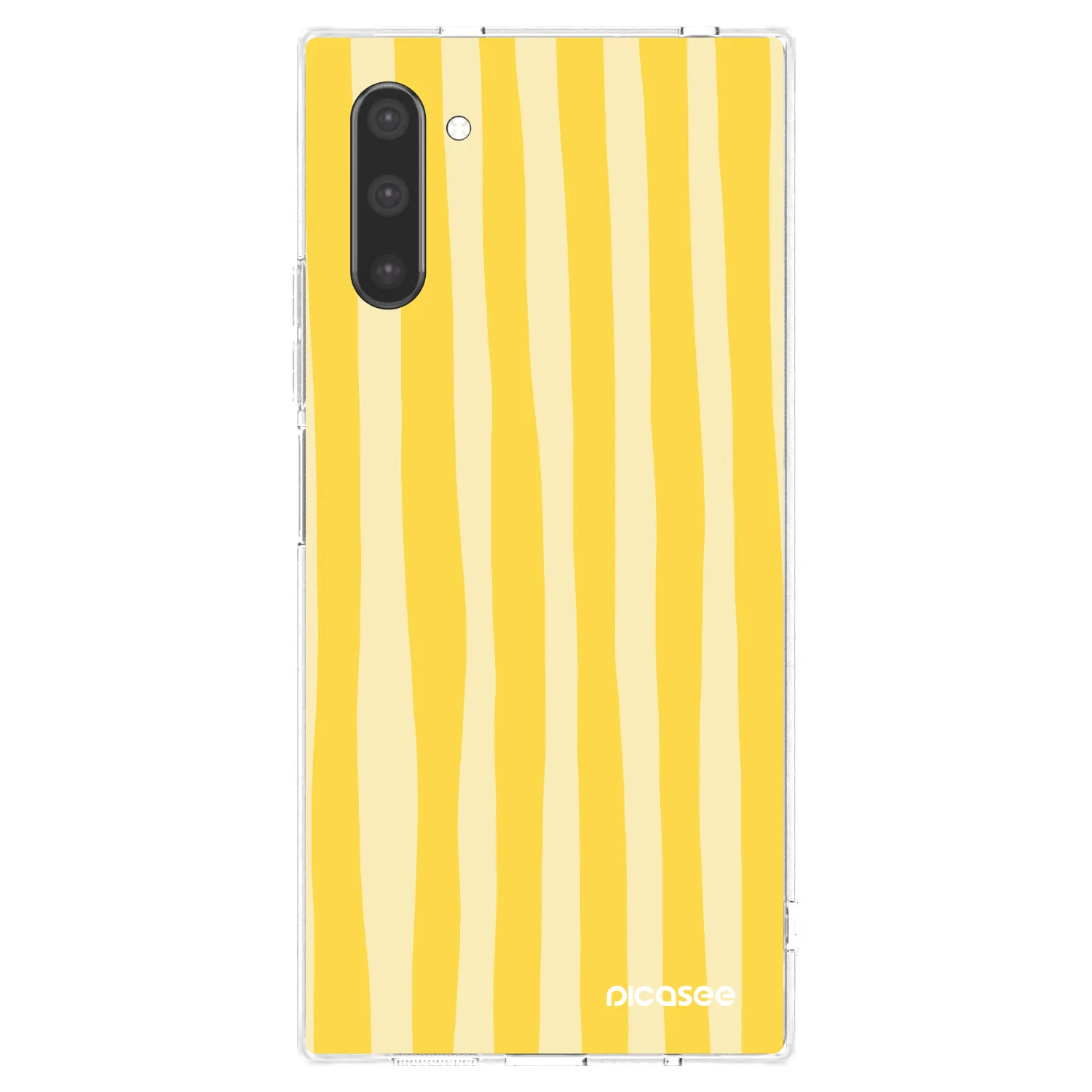 Picasee átlátszó szilikon tok az alábbi mobiltelefonokra Samsung Galaxy Note 10 N970F - Lines lemon