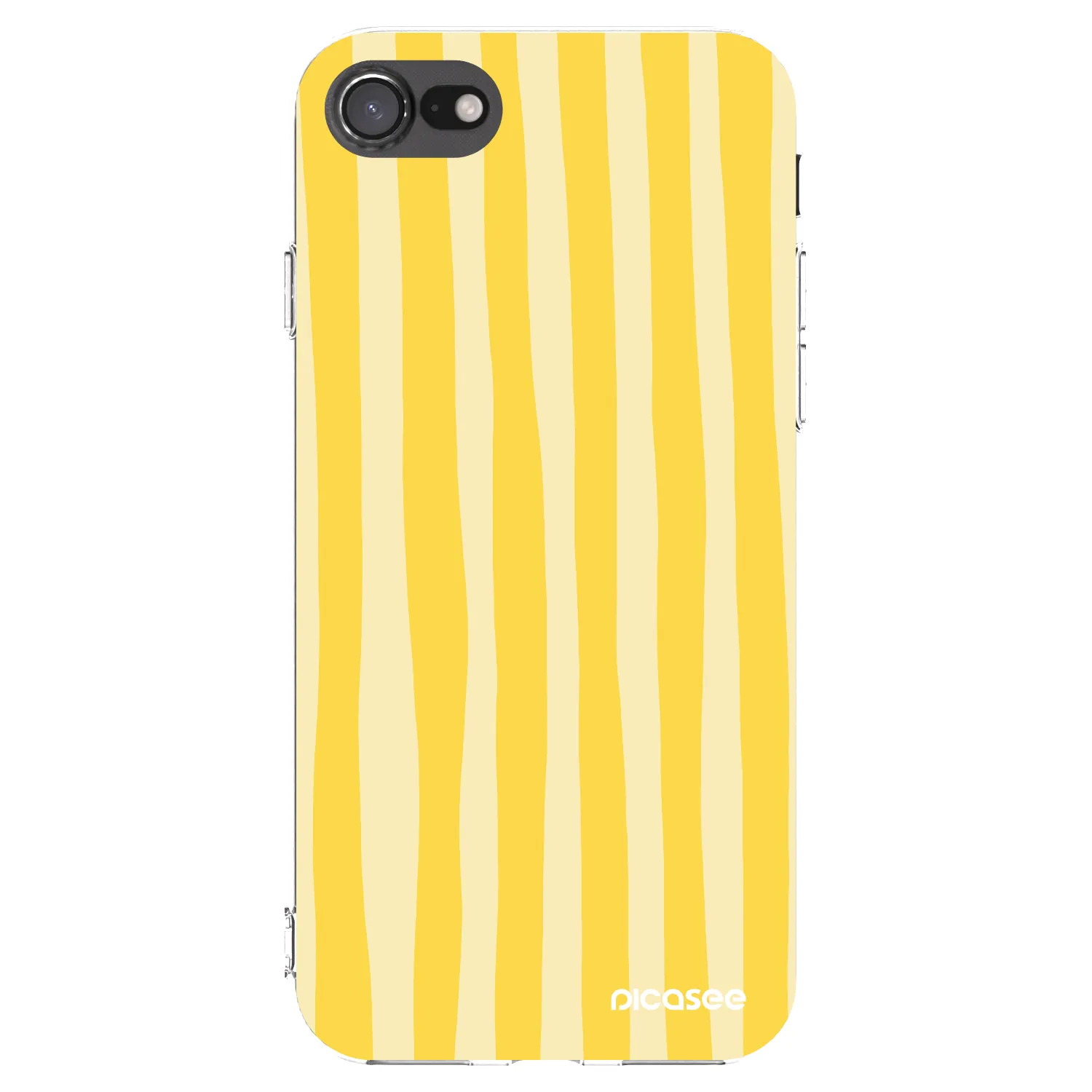 Picasee átlátszó szilikon tok az alábbi mobiltelefonokra Apple iPhone 8 - Lines lemon