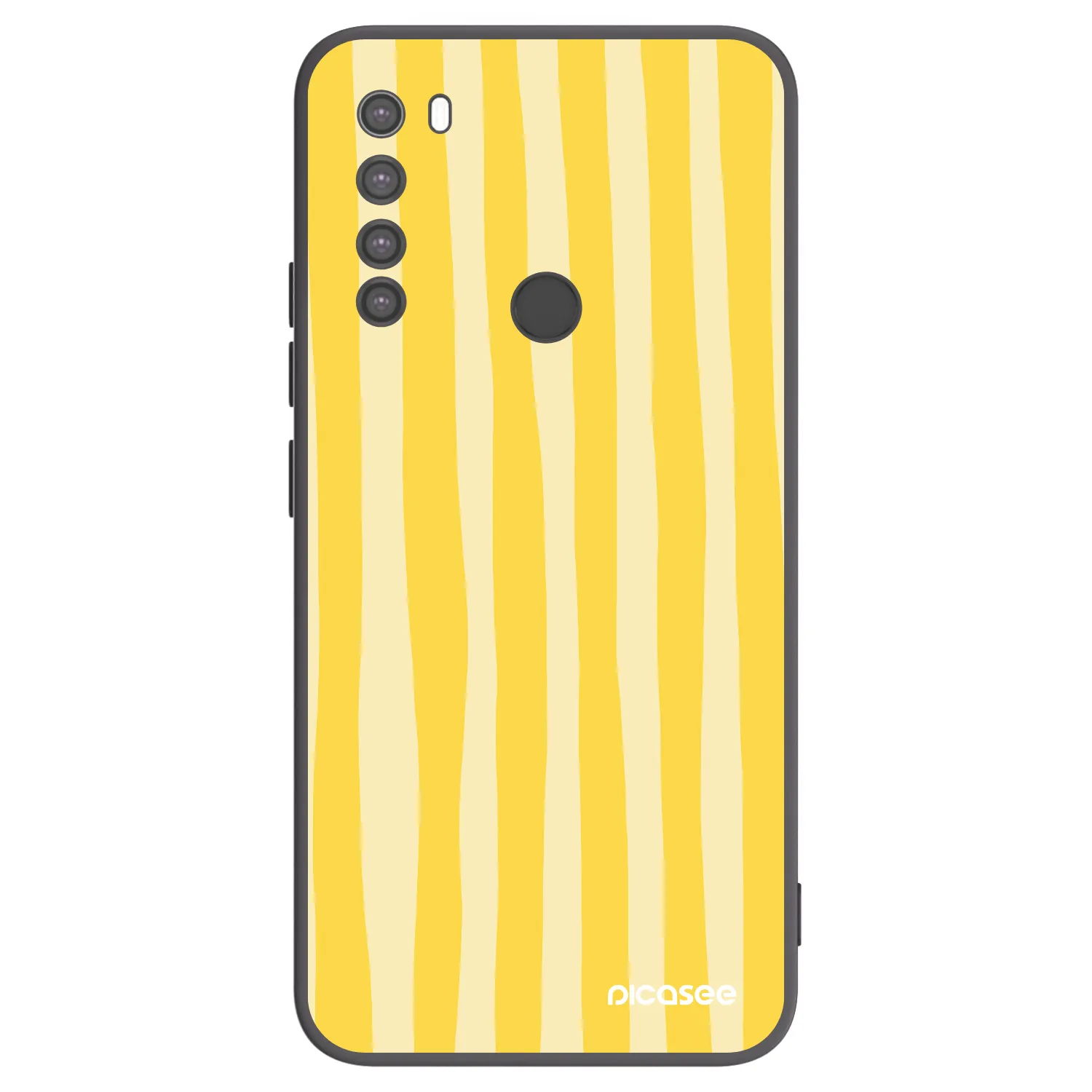 Picasee fekete szilikon tok az alábbi mobiltelefonokra Xiaomi Redmi Note 8 - Lines lemon