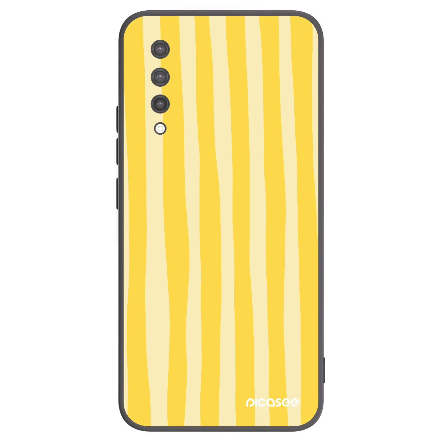 Picasee fekete szilikon tok az alábbi mobiltelefonokra Xiaomi Mi 9 Lite - Lines lemon