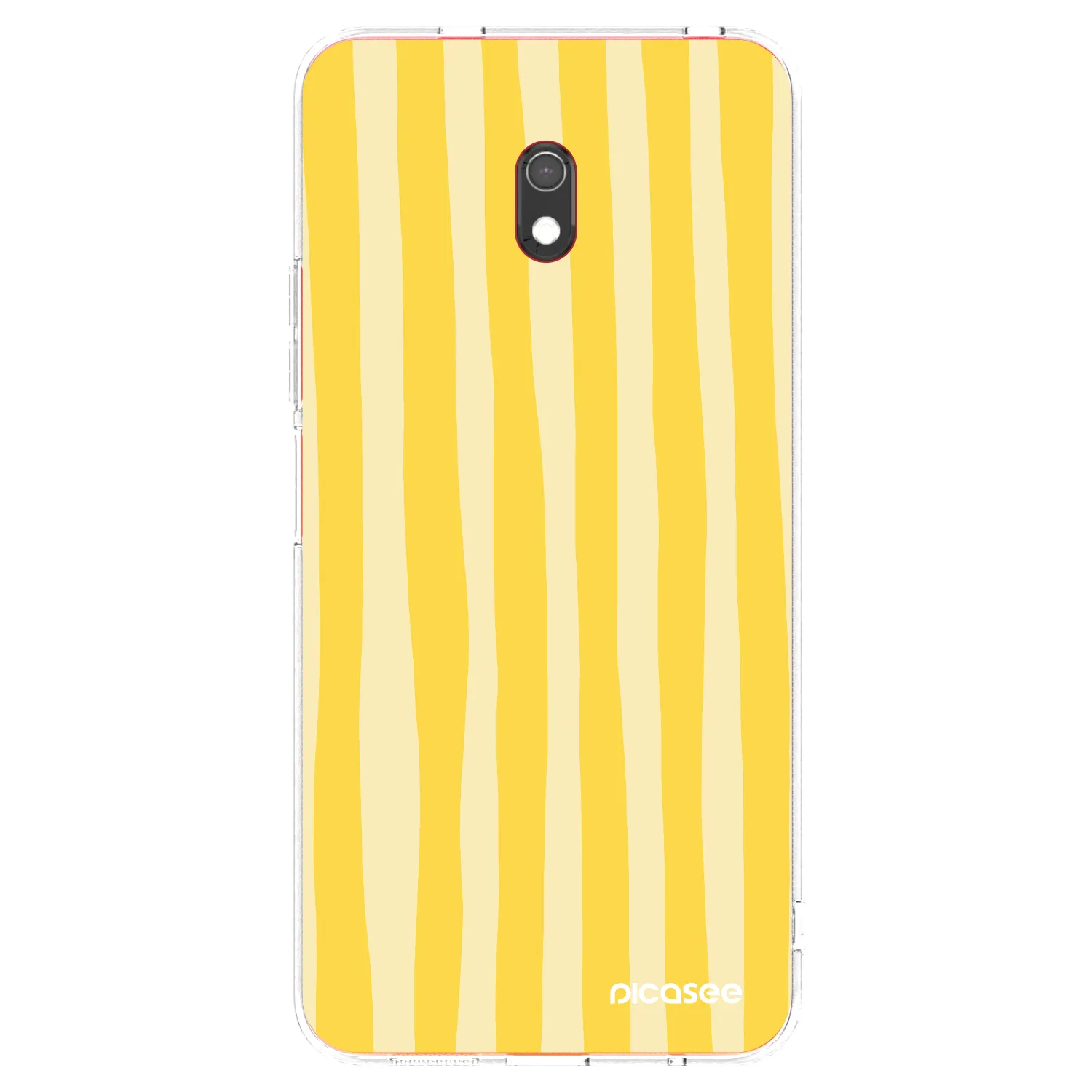 Picasee átlátszó szilikon tok az alábbi mobiltelefonokra Xiaomi Redmi 8A - Lines lemon