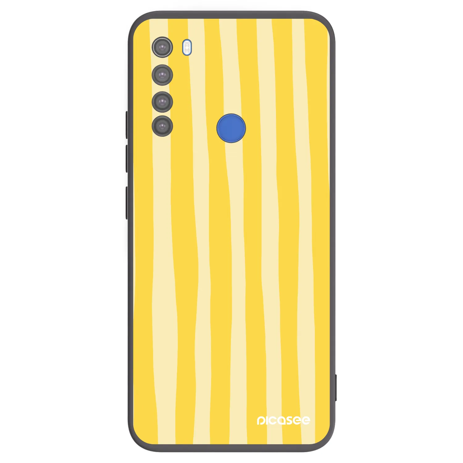 Picasee fekete szilikon tok az alábbi mobiltelefonokra Xiaomi Redmi Note 8T - Lines lemon