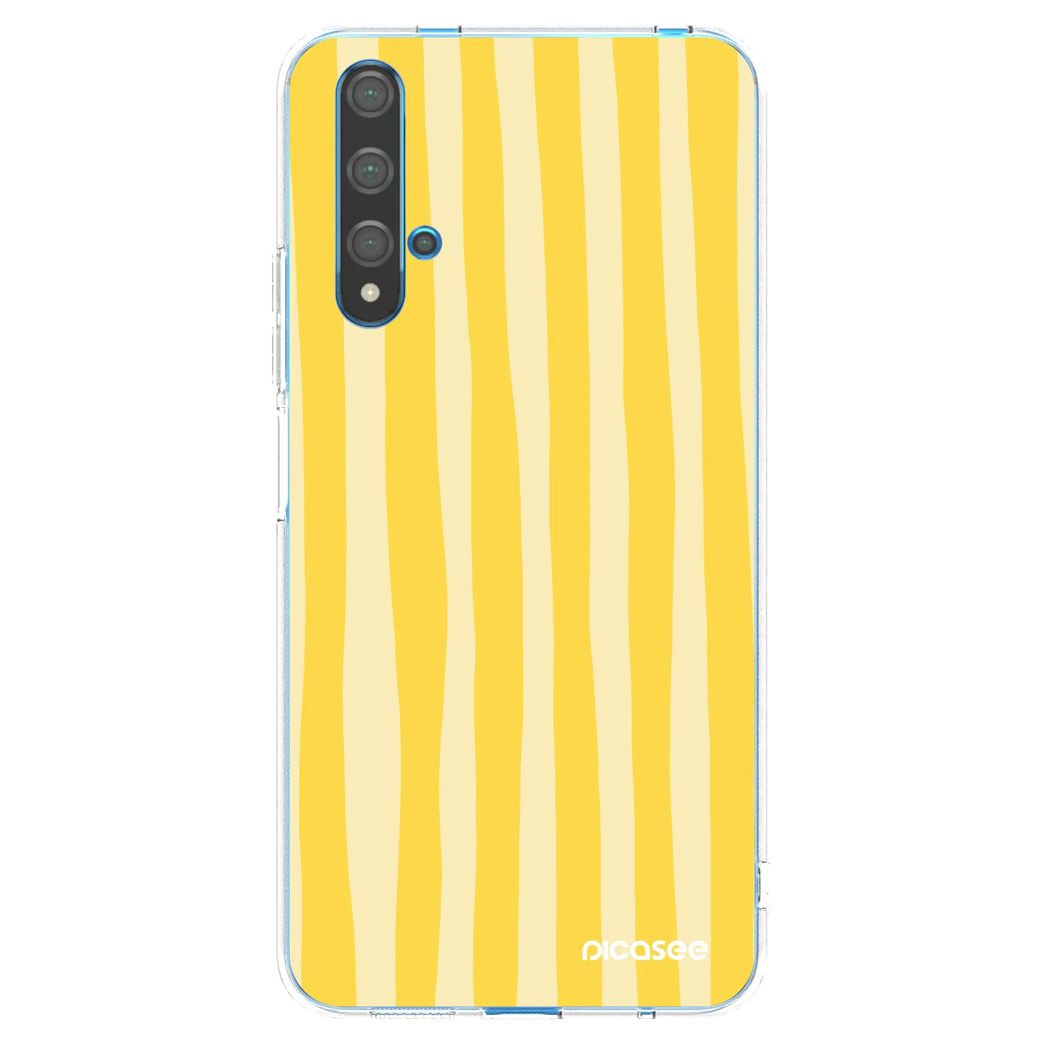 Picasee átlátszó szilikon tok az alábbi mobiltelefonokra Huawei Nova 5T - Lines lemon