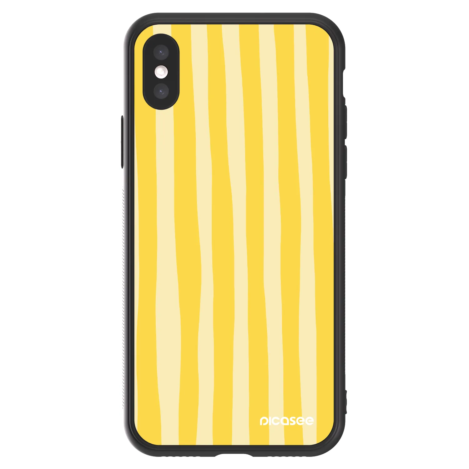 Picasee ULTIMATE CASE Apple iPhone X/XS - készülékre - Lines lemon