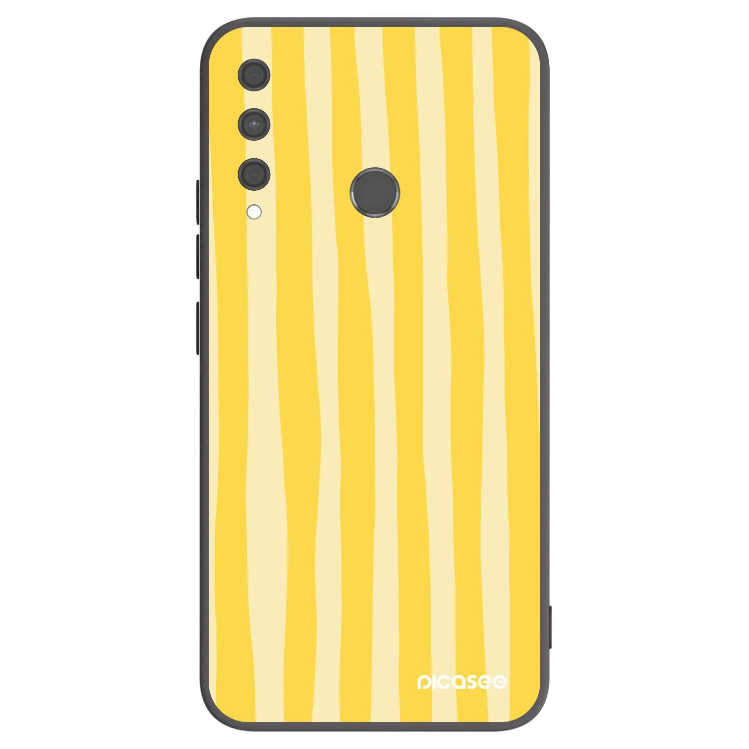 Picasee fekete szilikon tok az alábbi mobiltelefonokra Huawei P40 Lite E - Lines lemon
