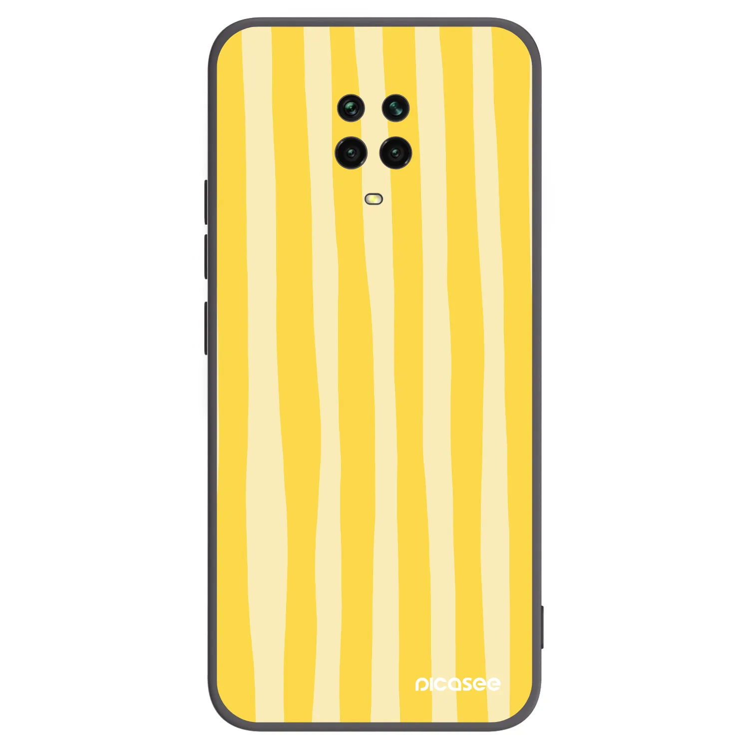 Picasee fekete szilikon tok az alábbi mobiltelefonokra Xiaomi Redmi Note 9 Pro - Lines lemon