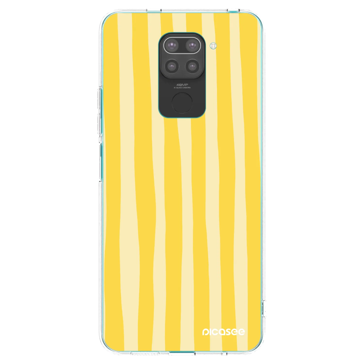 Picasee fekete szilikon tok az alábbi mobiltelefonokra Xiaomi Redmi Note 9 - Lines lemon