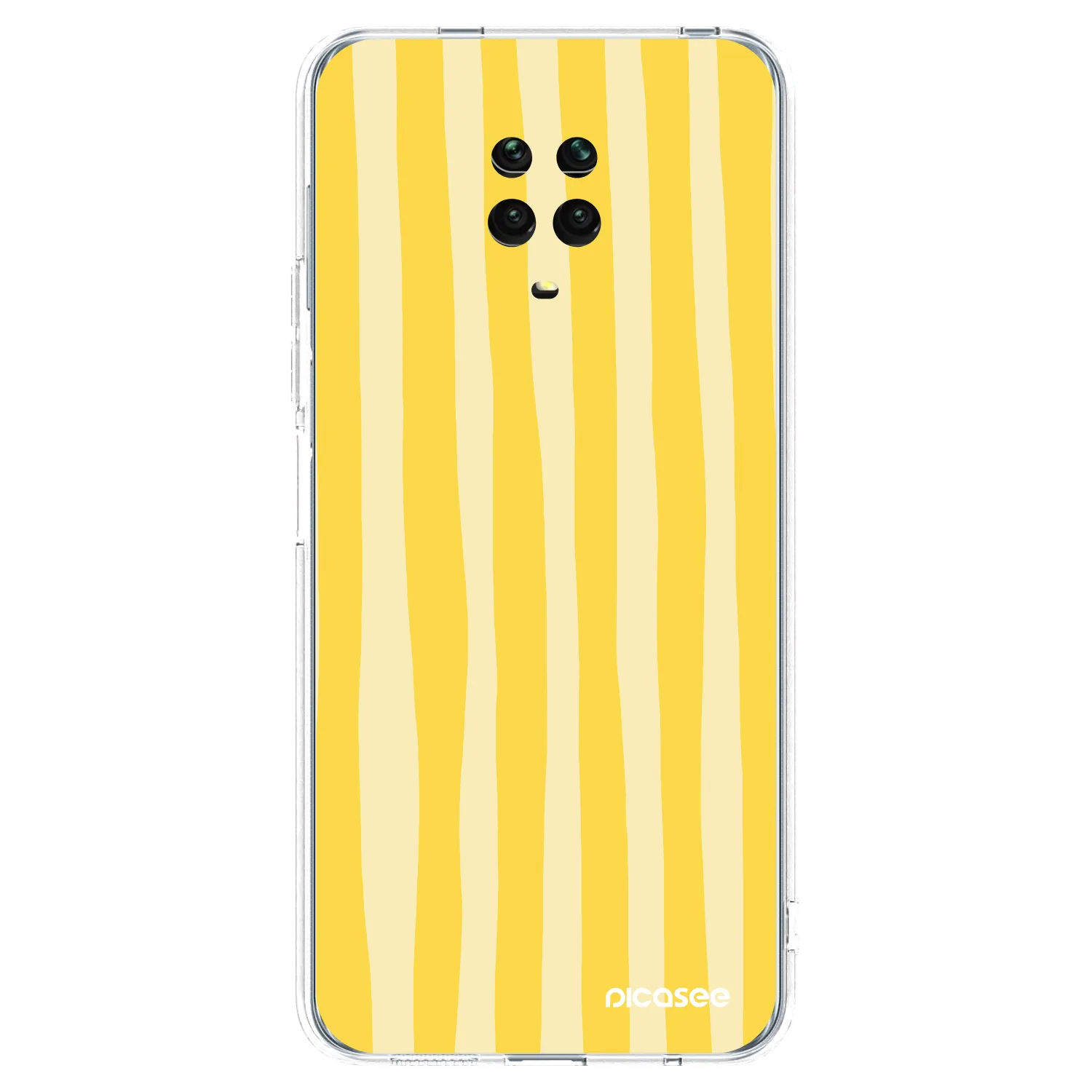 Picasee átlátszó szilikon tok az alábbi mobiltelefonokra Xiaomi Redmi Note 9S - Lines lemon