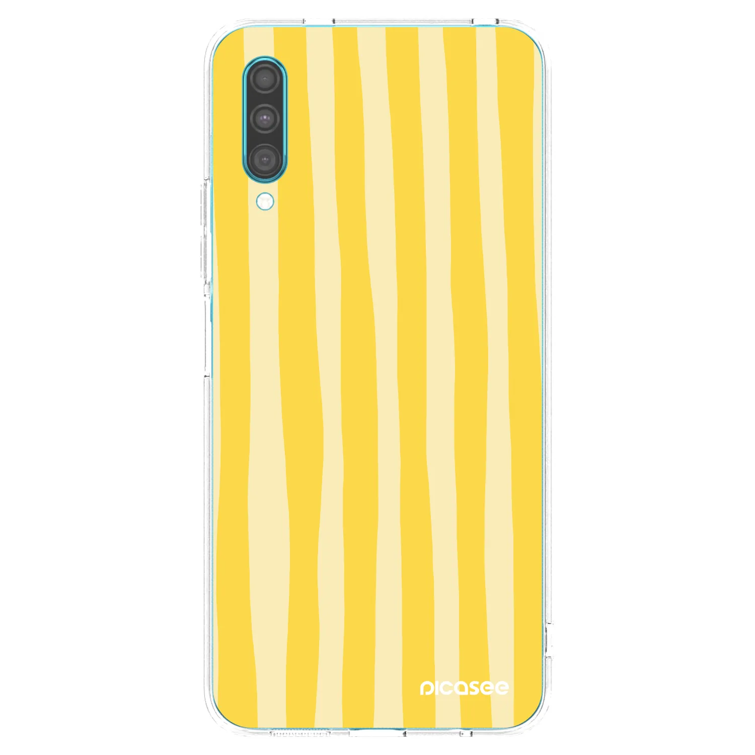 Picasee átlátszó szilikon tok az alábbi mobiltelefonokra Samsung Galaxy A30s A307F - Lines lemon