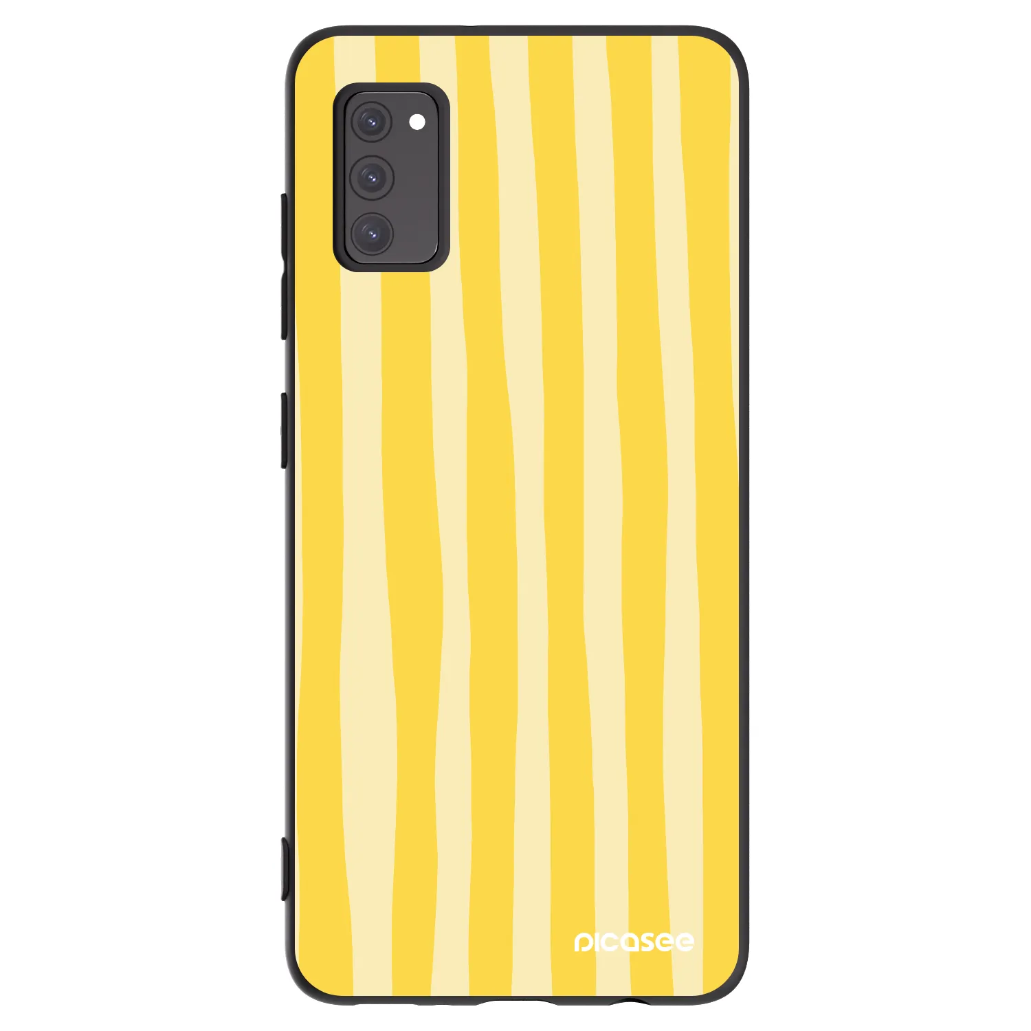 Picasee fekete szilikon tok az alábbi mobiltelefonokra Samsung Galaxy A41 A415F - Lines lemon