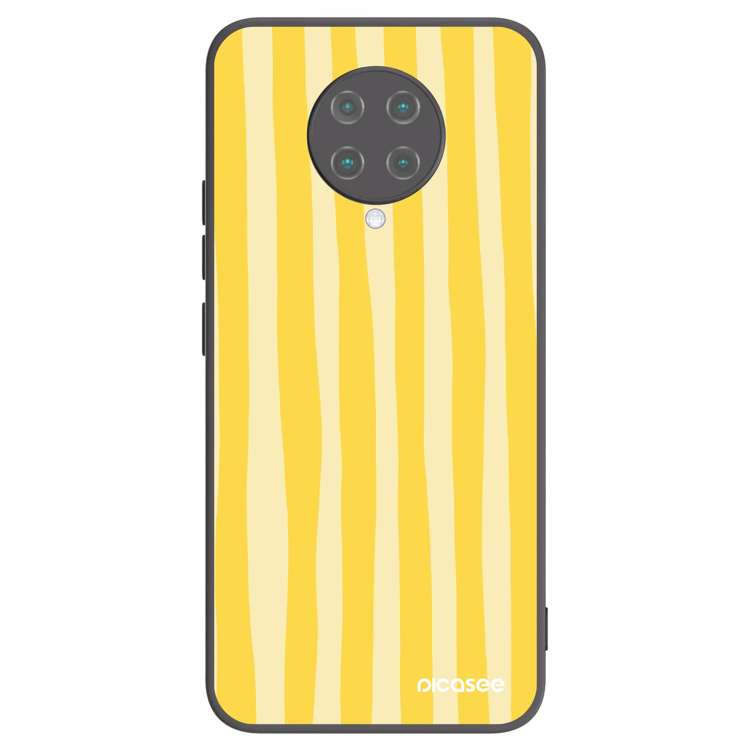 Picasee fekete szilikon tok az alábbi mobiltelefonokra Xiaomi Poco F2 Pro - Lines lemon