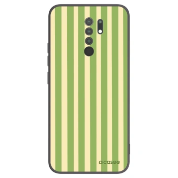 Picasee fekete szilikon tok az alábbi mobiltelefonokra Xiaomi Redmi 9 - Lines Matcha