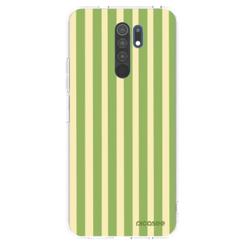 Picasee átlátszó szilikon tok az alábbi mobiltelefonokra Xiaomi Redmi 9 - Lines Matcha