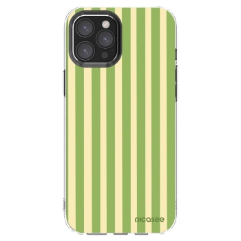 Picasee átlátszó szilikon tok az alábbi mobiltelefonokra Apple iPhone 12 Pro Max - Lines Matcha