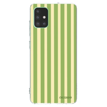 Picasee átlátszó szilikon tok az alábbi mobiltelefonokra Samsung Galaxy M51 M515F - Lines Matcha
