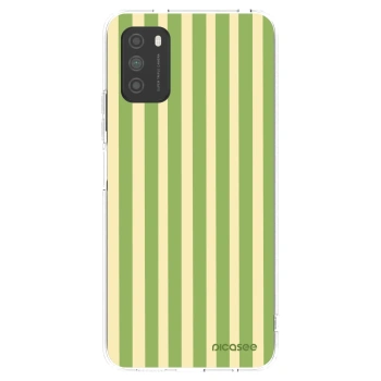 Picasee átlátszó szilikon tok az alábbi mobiltelefonokra Xiaomi Poco M3 - Lines Matcha