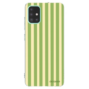 Picasee átlátszó szilikon tok az alábbi mobiltelefonokra Samsung Galaxy M31s - Lines Matcha