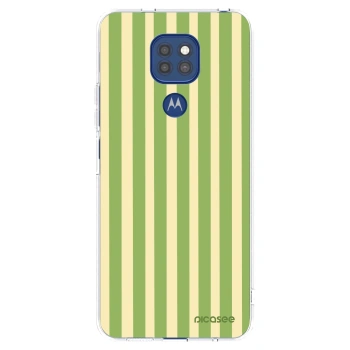 Picasee átlátszó szilikon tok az alábbi mobiltelefonokra Motorola Moto G9 Play - Lines Matcha