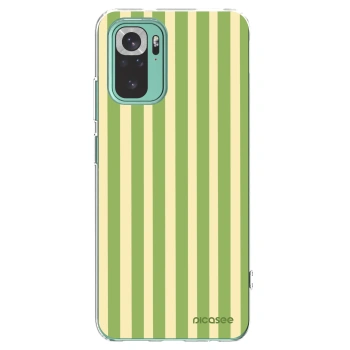 Picasee átlátszó szilikon tok az alábbi mobiltelefonokra Xiaomi Redmi Note 10 Pro - Lines Matcha