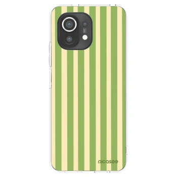 Picasee átlátszó szilikon tok az alábbi mobiltelefonokra Xiaomi Mi 11 - Lines Matcha