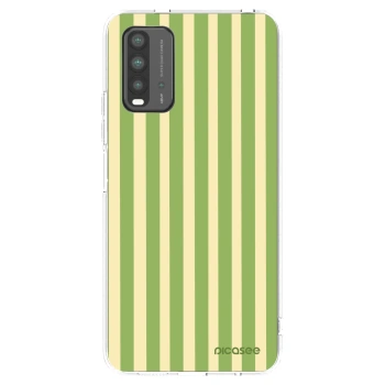 Picasee átlátszó szilikon tok az alábbi mobiltelefonokra Xiaomi Redmi 9T - Lines Matcha