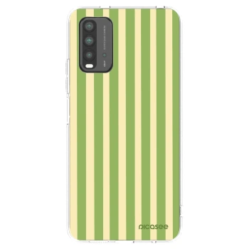 Picasee fekete szilikon tok az alábbi mobiltelefonokra Xiaomi Redmi 9T - Lines Matcha