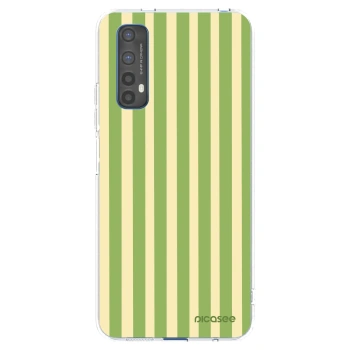 Picasee átlátszó szilikon tok az alábbi mobiltelefonokra Realme 7 - Lines Matcha