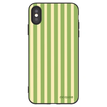 Picasee fekete szilikon tok az alábbi mobiltelefonokra Apple iPhone XS Max - Lines Matcha
