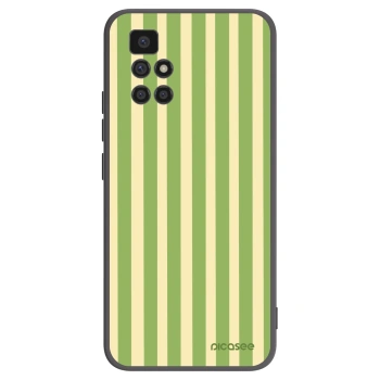 Picasee fekete szilikon tok az alábbi mobiltelefonokra Xiaomi Redmi 10 - Lines Matcha