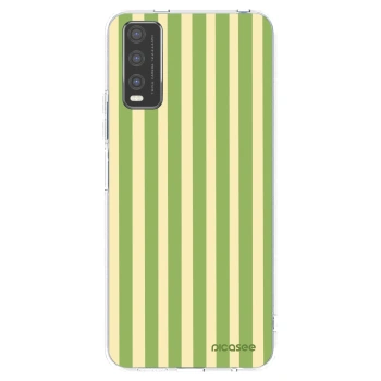 Picasee átlátszó szilikon tok az alábbi mobiltelefonokra Vivo Y20s - Lines Matcha