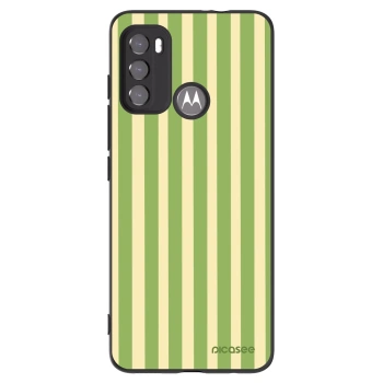 Picasee fekete szilikon tok az alábbi mobiltelefonokra Motorola Moto G60 - Lines Matcha