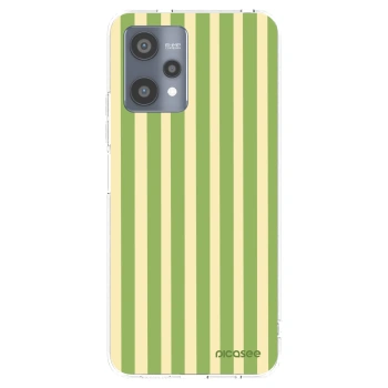 Picasee átlátszó szilikon tok az alábbi mobiltelefonokra Realme 9 Pro 5G - Lines Matcha