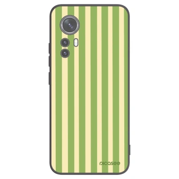 Picasee fekete szilikon tok az alábbi mobiltelefonokra Xiaomi 12 - Lines Matcha