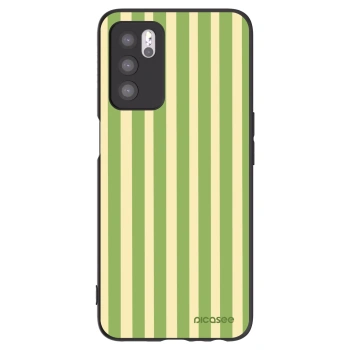 Picasee fekete szilikon tok az alábbi mobiltelefonokra OPPO A16s - Lines Matcha
