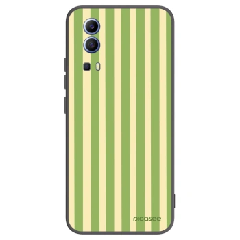 Picasee fekete szilikon tok az alábbi mobiltelefonokra Vivo Y52 5G - Lines Matcha